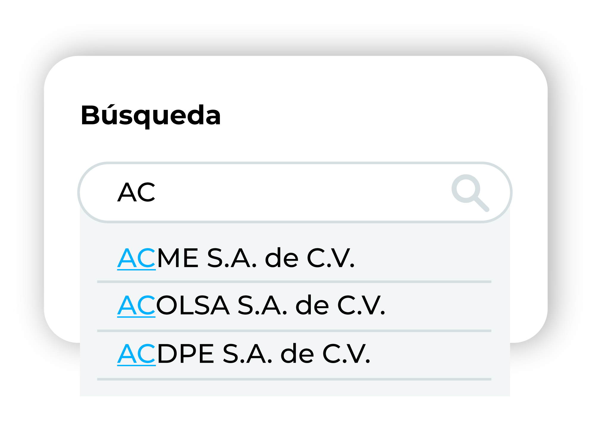 Búsqueda de contactos